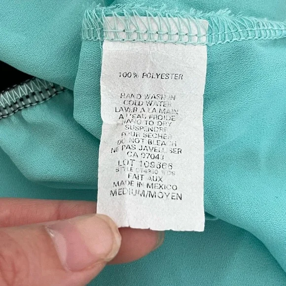 Women’s One Clothing Y2K Turquoise, & black sleeveless tank top Size M - Picture 3 of 5